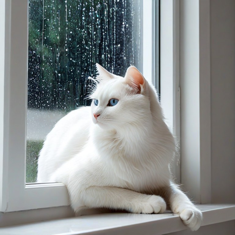 ComfyUI · 窗台白猫听雨 示例图