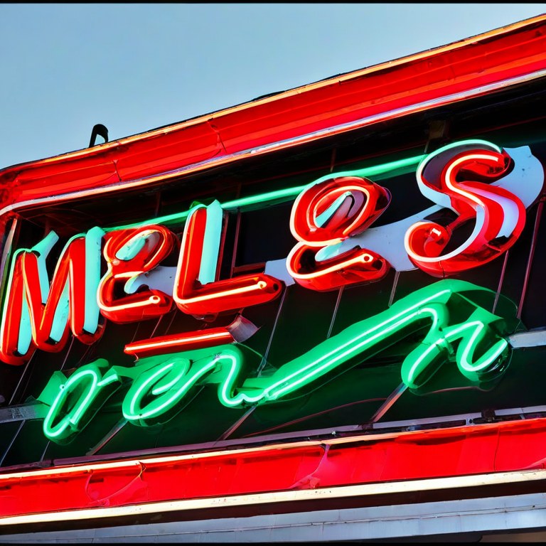 Flux · Mel's 复古餐车招牌 示例图
