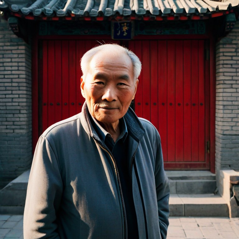 人像 · 胡同晨光老人(中文) 示例图