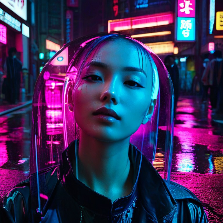 人像 · 上海霓虹夜景（中文） 示例图