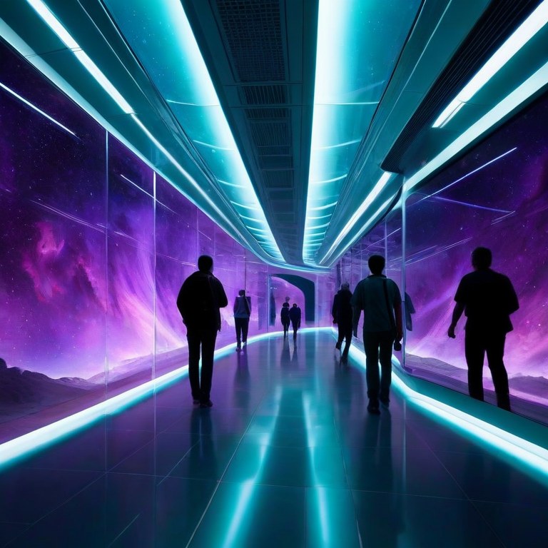 透明廊桥望星云 示例图