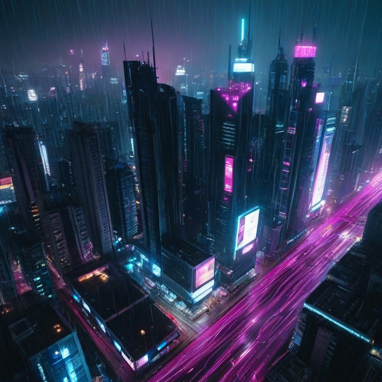 雨夜赛博巨城 示例图