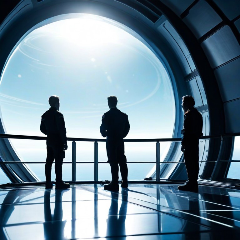 星舰观景甲板剪影 示例图